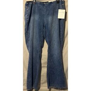 Eat‎ 1946 Denim Ladies Hi-Rise Flared Jeans 16WP Stretch Waist New W Tags